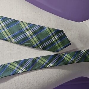 George 100% silk blue green tie
